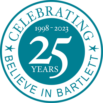Celebrating 25 years - believe in Bartlett with transparent background